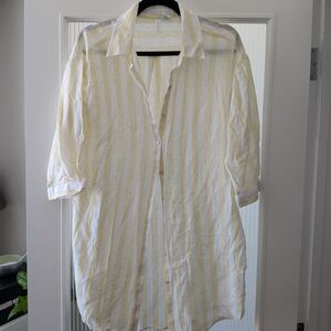 Yellow Striped Cynthia Rowley top